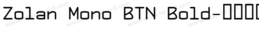 Zolan Mono BTN Bold字体转换